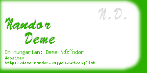 nandor deme business card